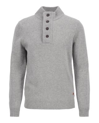 Elbow Patch Mock Neck Sweater