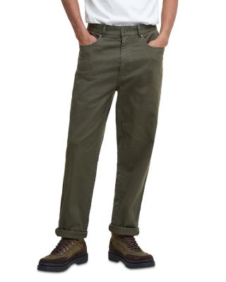 Washed Slim Fit Stretch Twill Trousers