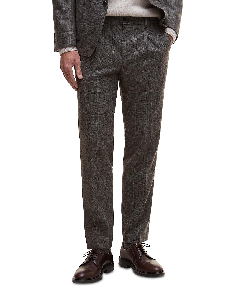 Barbour Kennsington Slim Fit Check Trousers In Gray