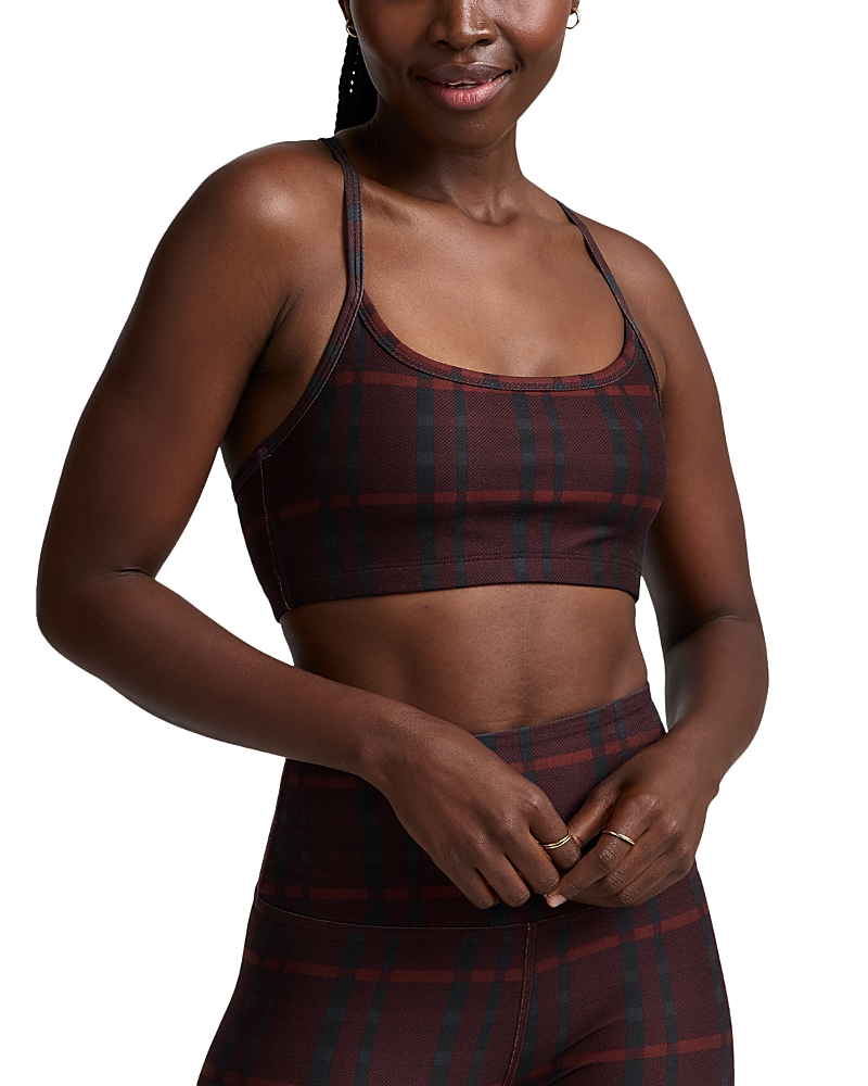 Beyond Yoga Softmark Slim Racerback Sports Bra In Brown