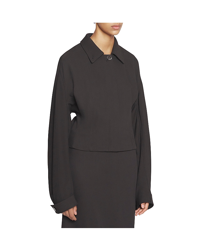 Lanvin Tailored Wool And Viscose Like Jacket In Brown