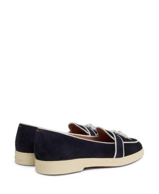 Women&#39;s Suede and Leather Tassel Loafer