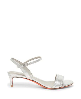 Women's Leather Mid-heel Sandal