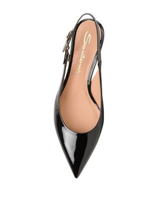 Women's Patent Leather Mid-Heel Slingback
