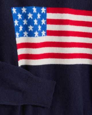 Girls' Knitted Crewneck Pullover Intarsia Pattern Cashmere Sweater, Big Kid - Exclusive