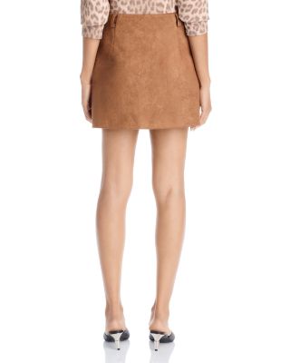Faux Suede Mini Skirt - Exclusive