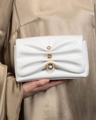 Ruched Crystal Crossbody