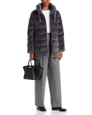 Lady Alternative Faux Fur A Line Coat