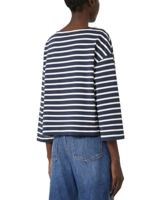 Striped Boat Neck Top
