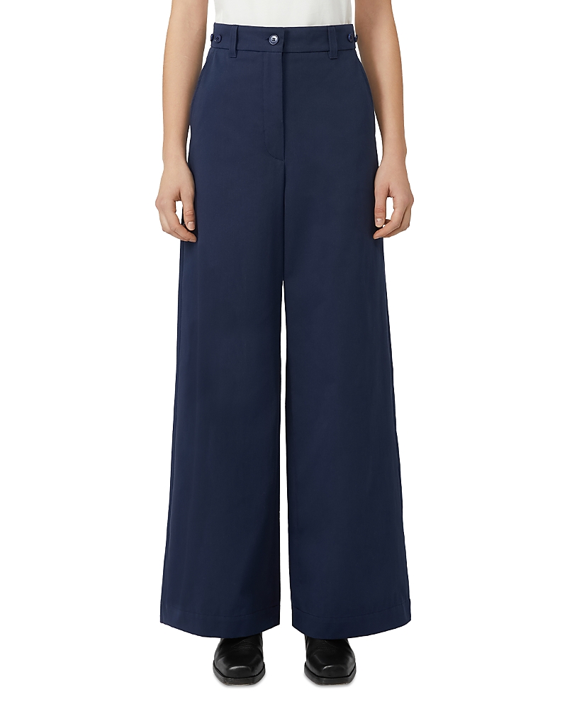 Weekend Max Mara Alfeo Wide Leg Trousers In Blue
