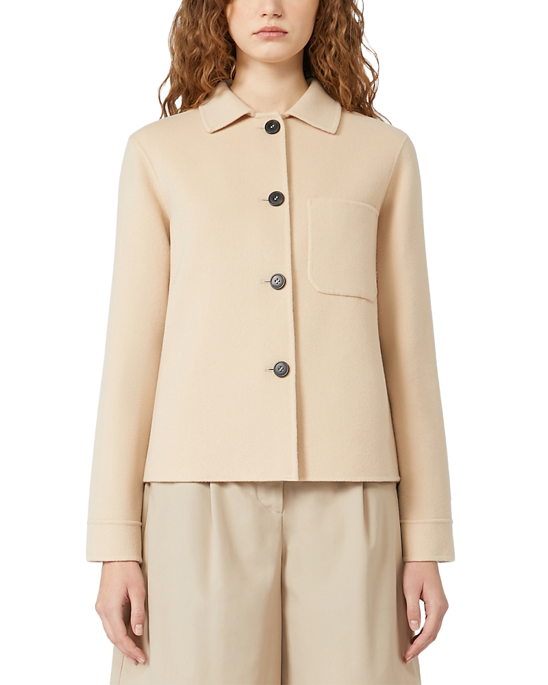 Weekend Max Mara Omens Ivory Nordica Regular-fit Wool-blend Jacket In Neutral