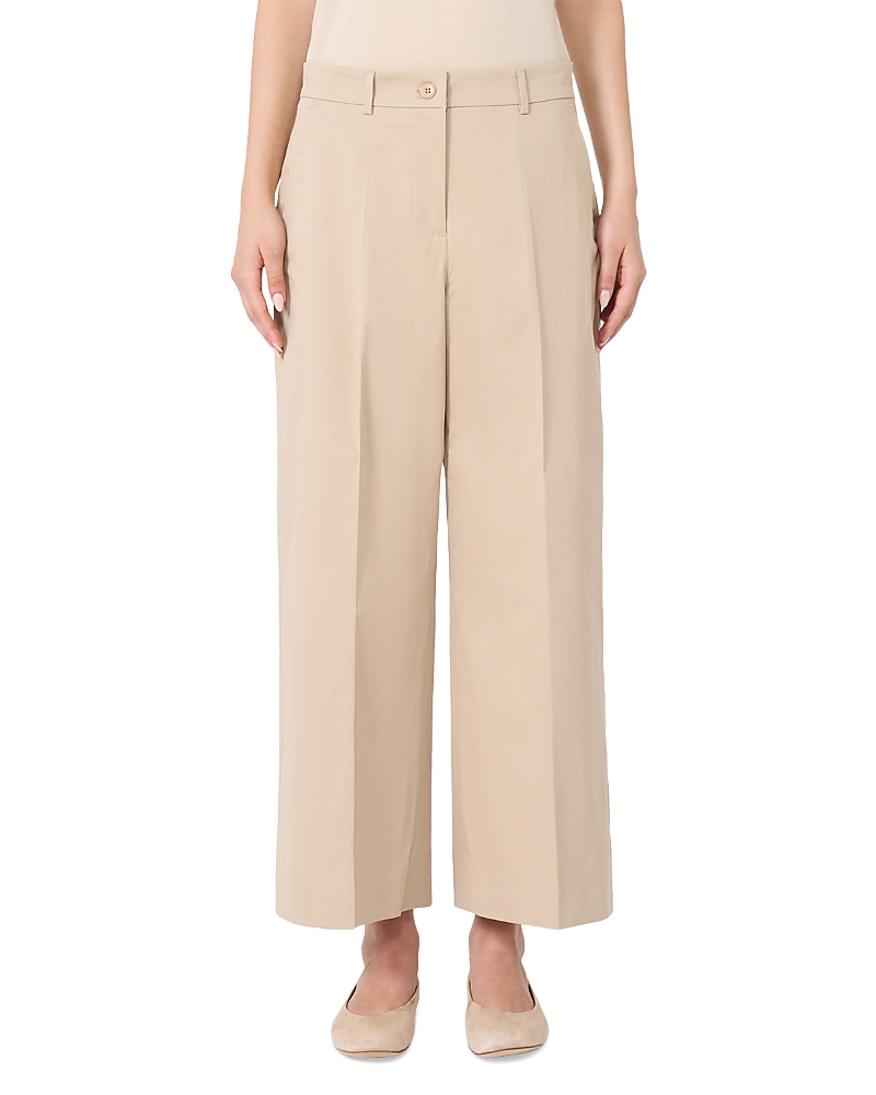 Weekend Max Mara Urial Cropped Trousers In White