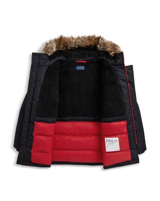Boys' Faux Fur Trim Down Parka - Big Kid