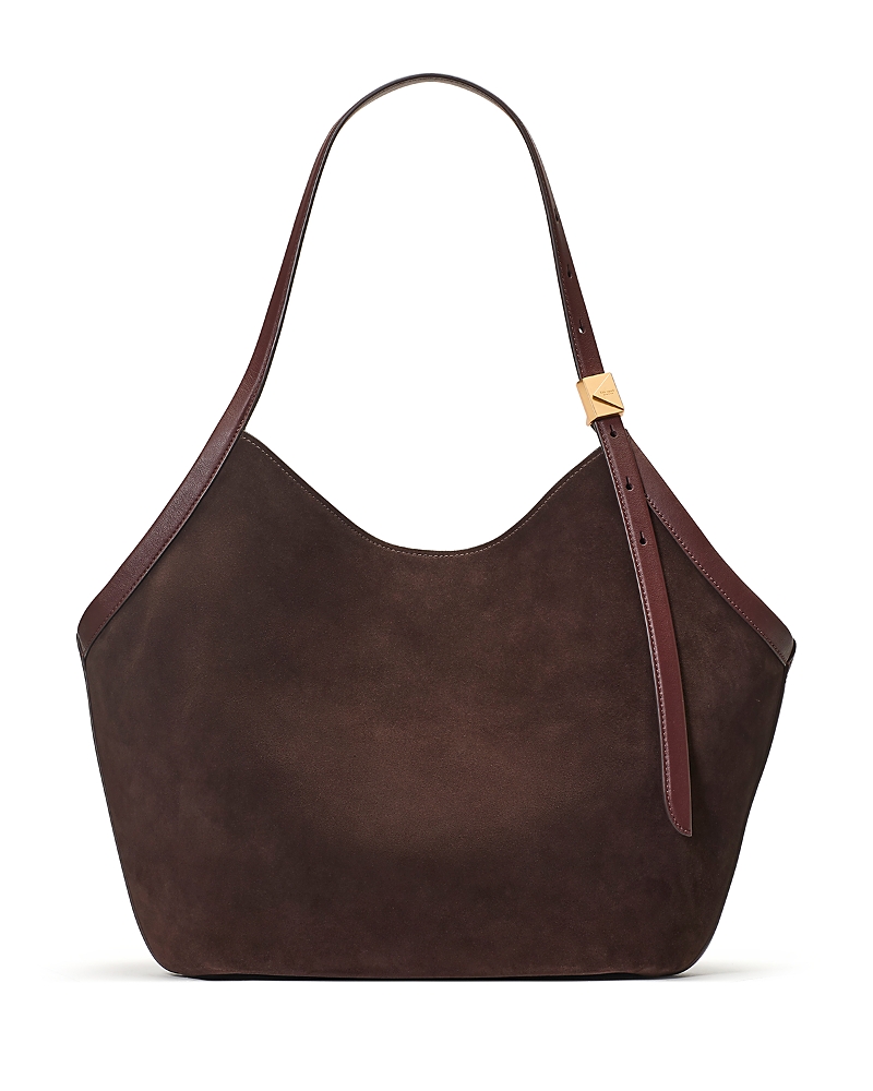 Kate Spade New York Extra Large Deco Suede Tulip Tote In Brown