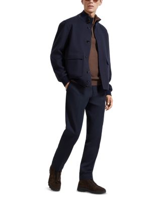 Cotton & Wool Pleated Pants