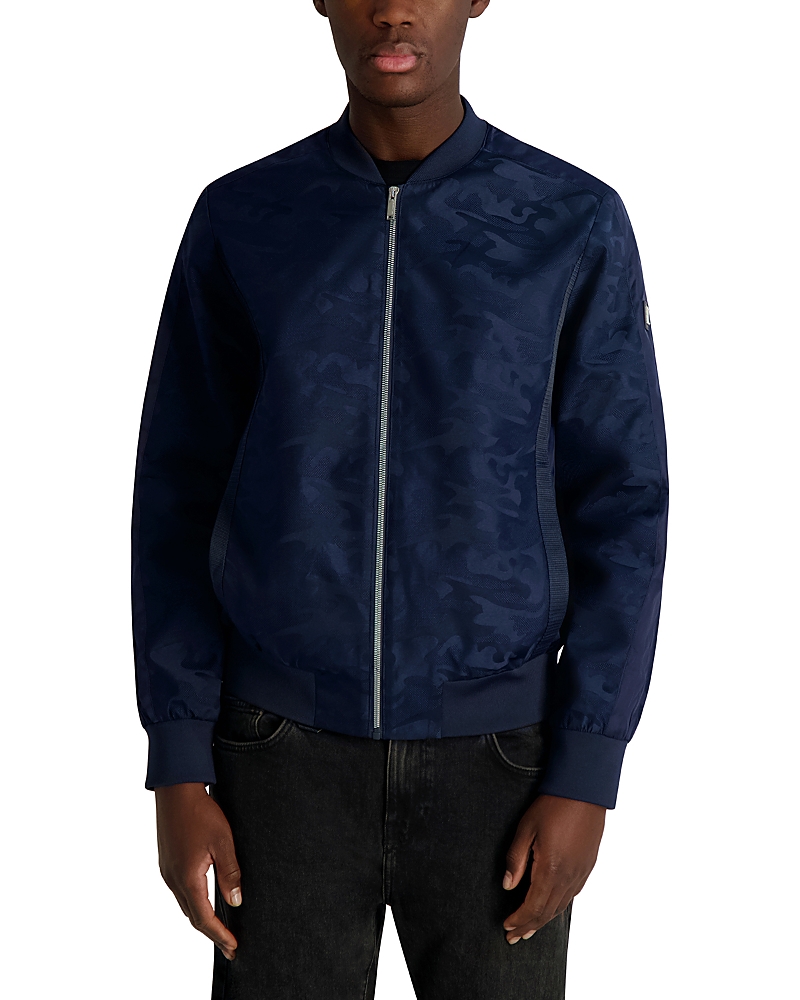 Karl Lagerfeld Camo Bomber Jacket In Multi