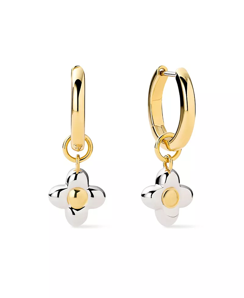 Ana Luisa Gold Liora Hoops Flower Earrings