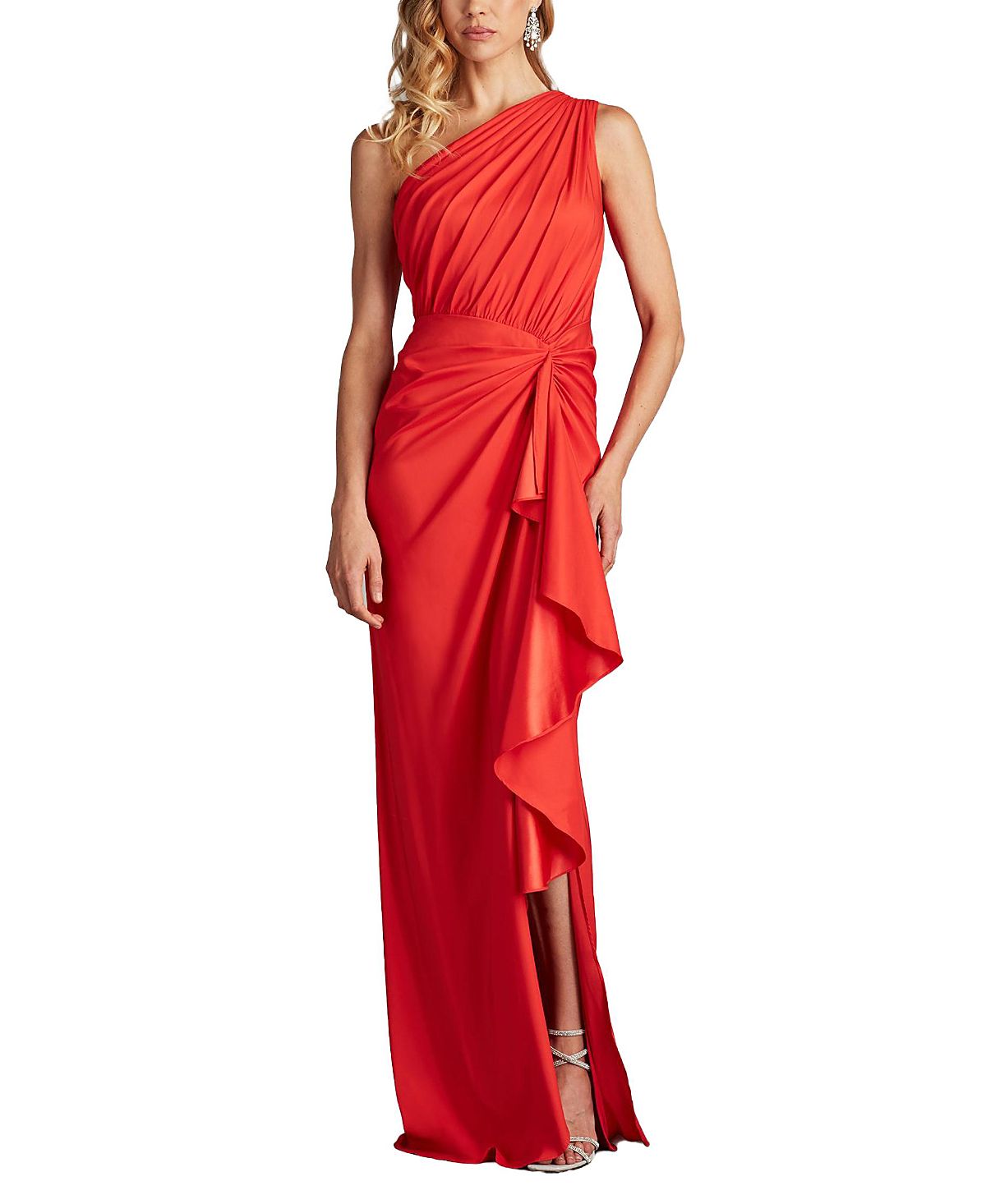 Tadashi Shoji Lena Waterfall Drape Gown