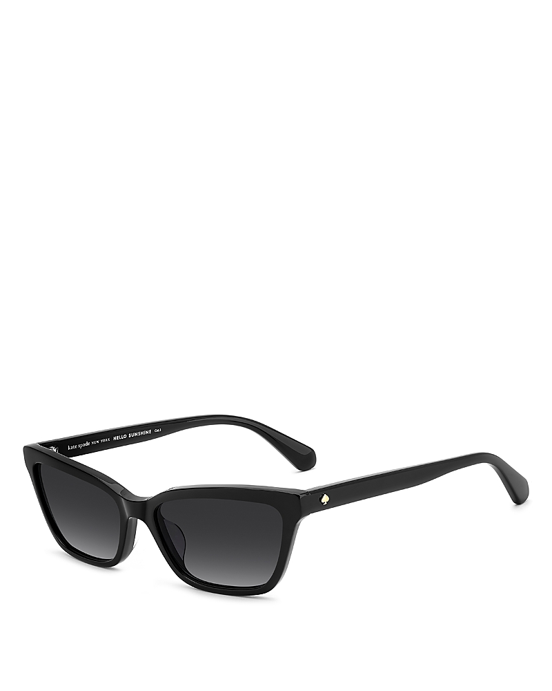 Kate Spade New York Aisha 55mm Gradient Ectangular Sunglasses In Black