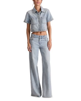 Tesha Denim Cropped Top