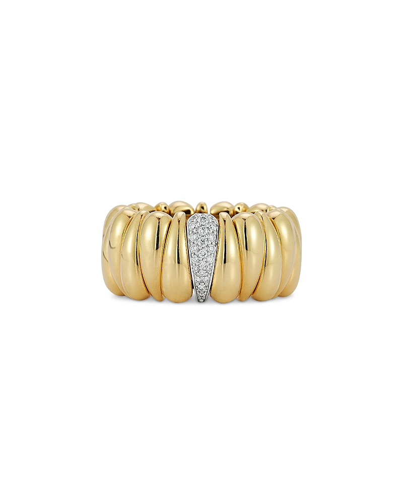 Roberto Demeglio 18k Yellow Gold Extra Small Artiglio Diamond Ring In Pink