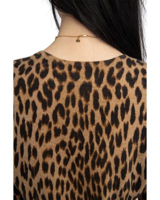 Rivy CP Leopard Print Cashmere Sweater 
