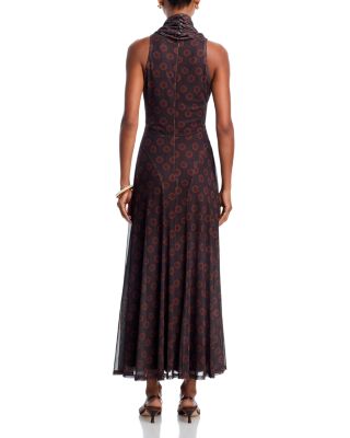 Turtleneck Mesh Maxi Dress - Exclusive