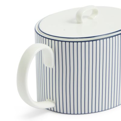 Gio Teapot, Pinstripe White