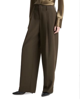 High Waist Pleated Pants