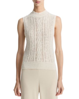 Sleeveless Cable Knit Top