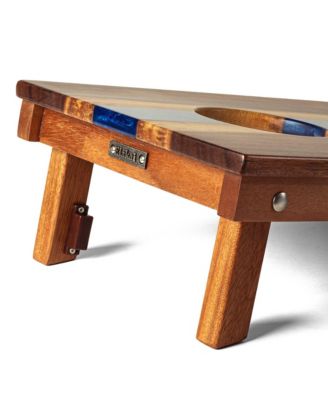 1ft x 2ft River Epoxy Resin with Live Edge Acacia Pathfinder ART Cornhole Board Sets