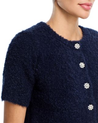 Boucl&eacute; Short Sleeve Cardigan - Exclusive