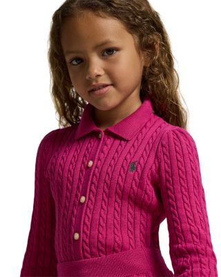 Cotton Polo Cardigan & Skirt Set - Little Kid