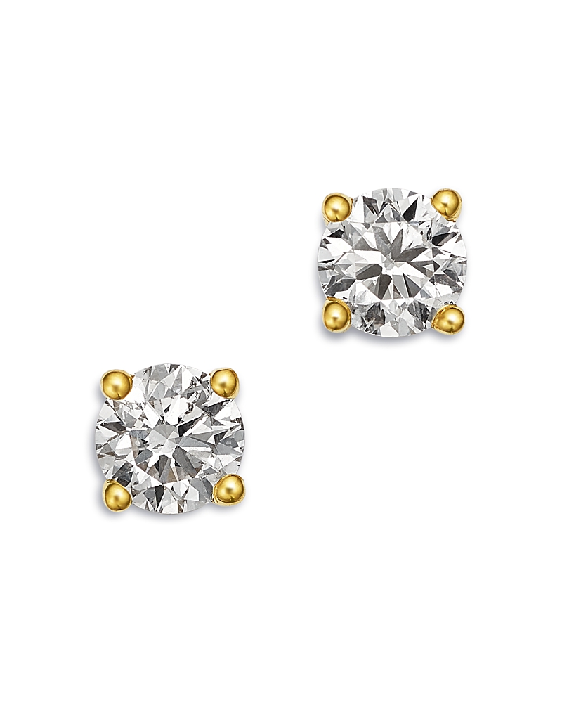 Bloomingdale's Fine Collection Certified Diamond Colorless Stud Earrings In 18k Yellow Gold, 0.50 Tcw In Gold