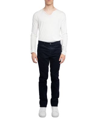 Steeve Cotton Stretch Velvet Corduroy Slim Fit Pants