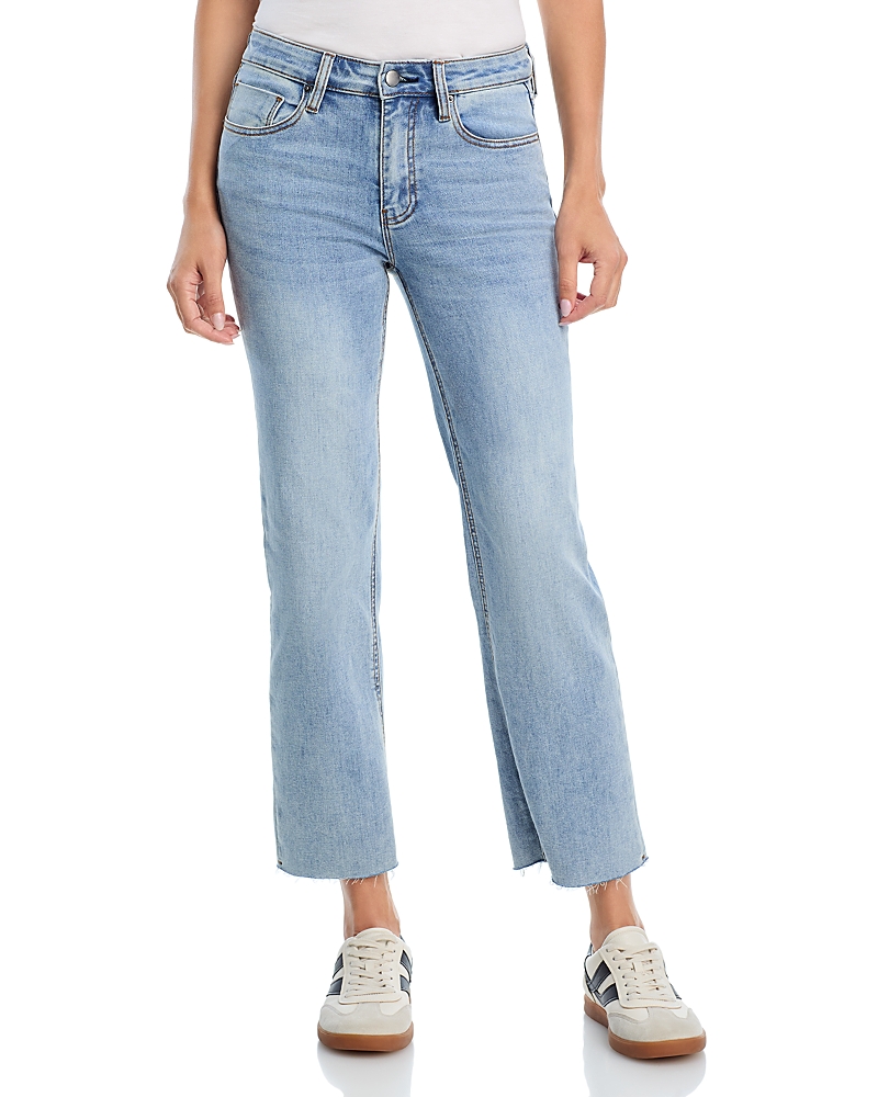 Aqua High Rise Straight Cropped Jeans In Indigo - Exclusive In Multi