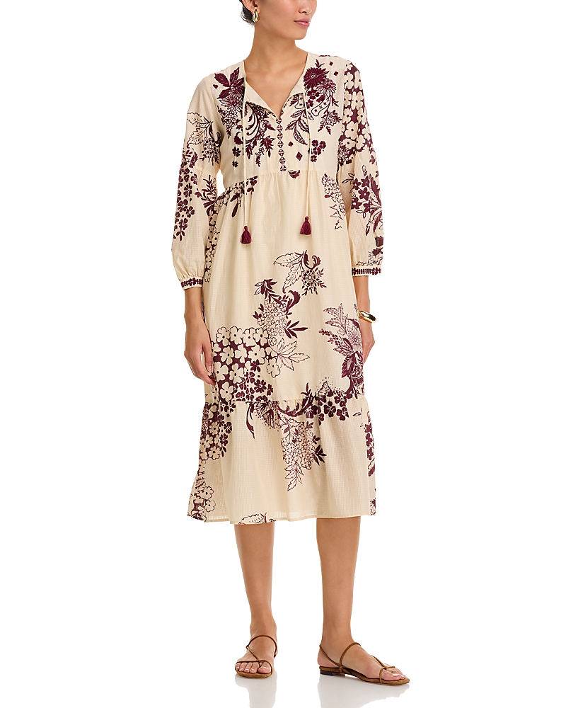 Johnny Was Tiered Bishop Sleeve Dress