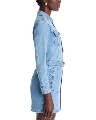 Denim Belted Mini Dress