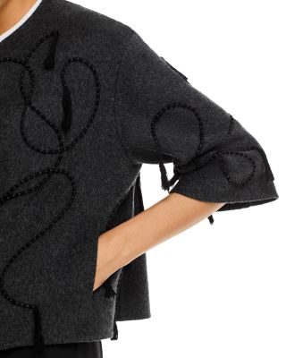 Embroidered Cardigan Jacket