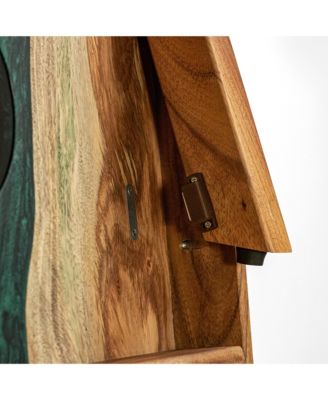 2ft x 4ft River Epoxy Resin with Live Edge Acacia Pathfinder ART Cornhole Boards