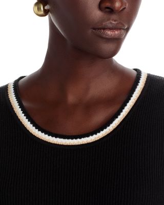 Blouson Sleeve Tipped Sweater