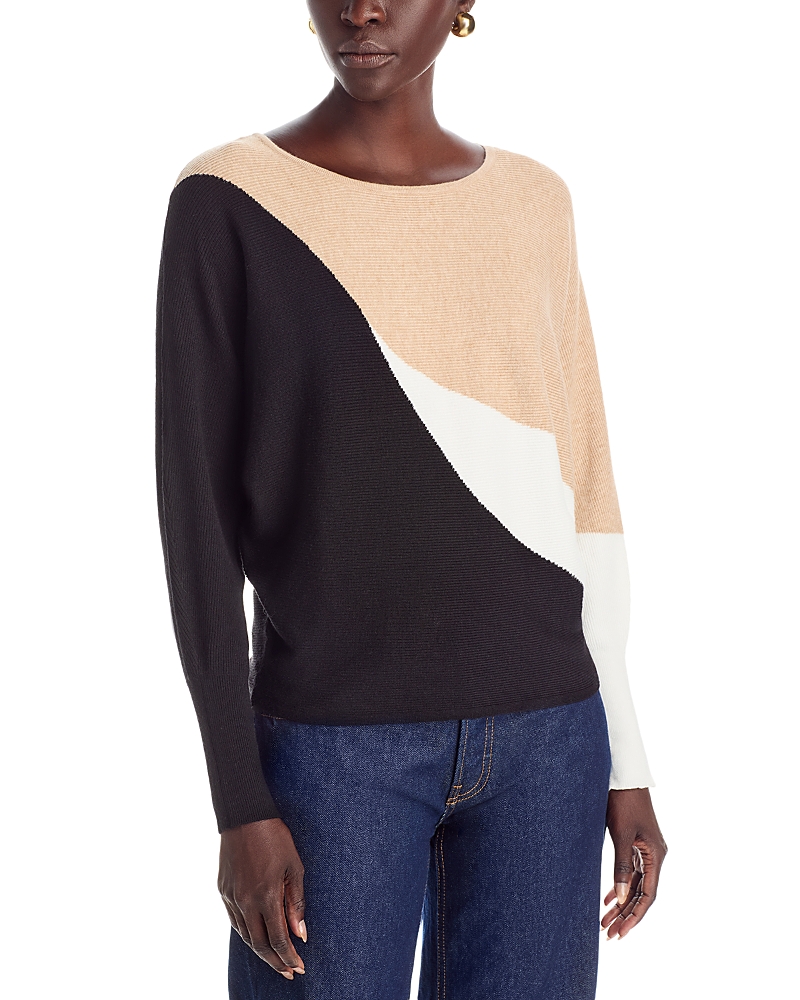 T Tahari Colorblock Dolman Sleeve Sweater In Multi