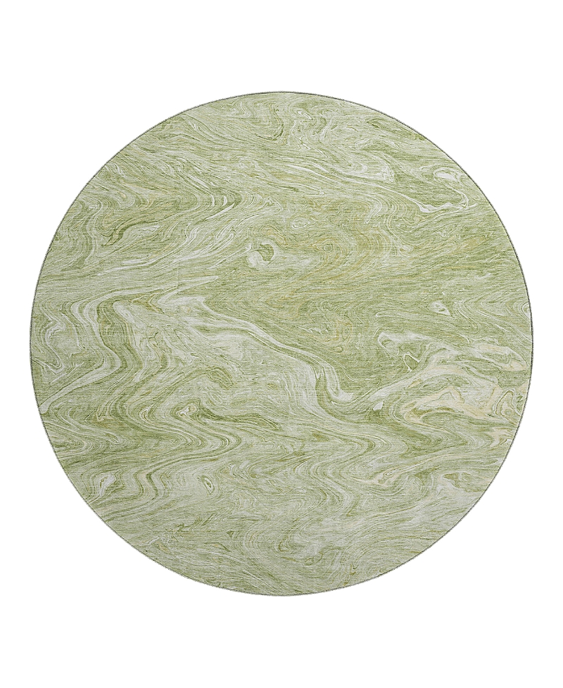 Dalyn Rug Company Dalyn Ravenna Washable Rn8 Round Area Rug, 8' X 8' In Green