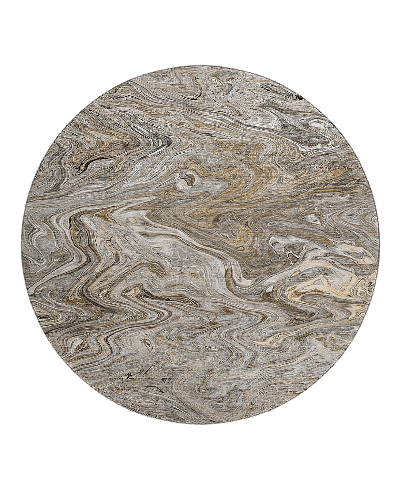 Dalyn Rug Company Dalyn Ravenna Washable Rn8 Round Area Rug, 8' X 8' In Brown