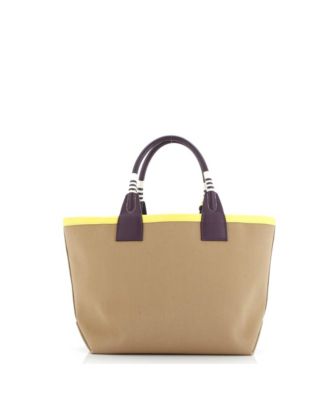 25 Sac Steeple Tote Toile with Leather