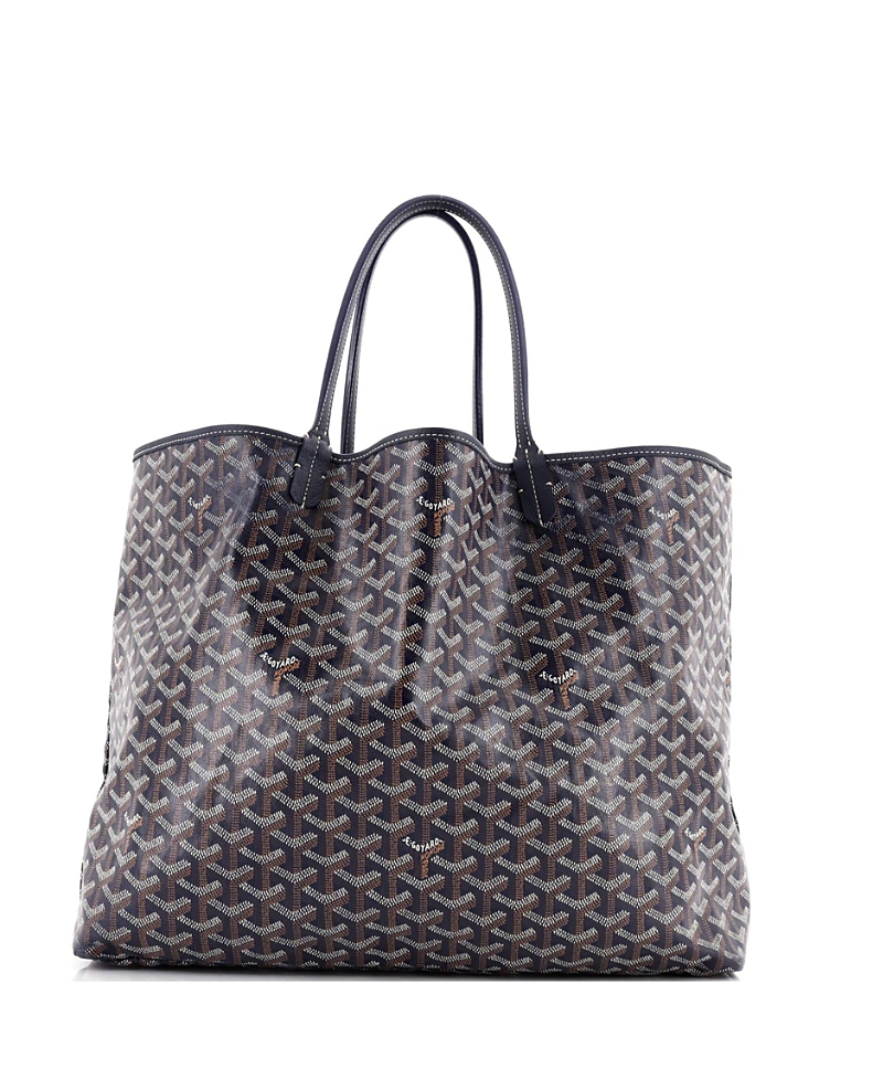 Pre-owned Pre-owned Goyard Goyard Gm Saint Louis Tote Coated Canvas In Blue