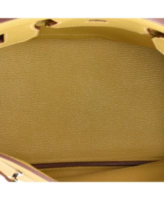 Birkin 30 Handbag Yellow Togo with Palladium Hardware