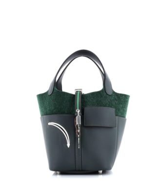 Pre-Owned HERMÈS - PM Go Team Picotin Lock Bag Feutre Wool and Swift