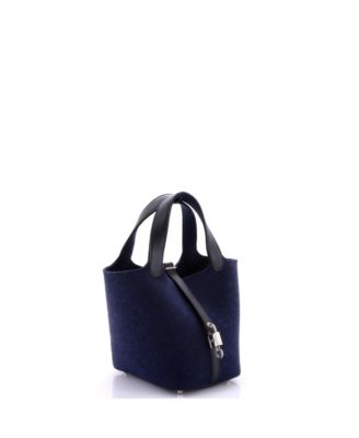 PM Picotin Lock Bag Felt with Leather