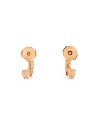  Small Love Hoop Earrings 18K Rose Gold